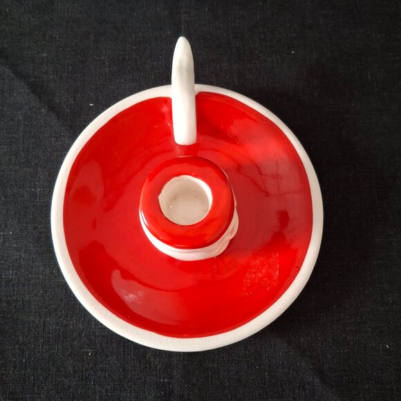 Vintage 1961 Holt Howard Ceramic Christmas Winking Santa Candle Holder MIJ - Picture 6 of 8